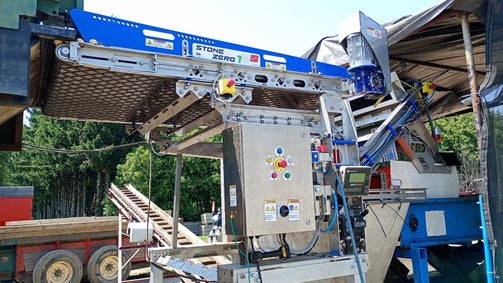 grading line for potatoes with optical sorter
