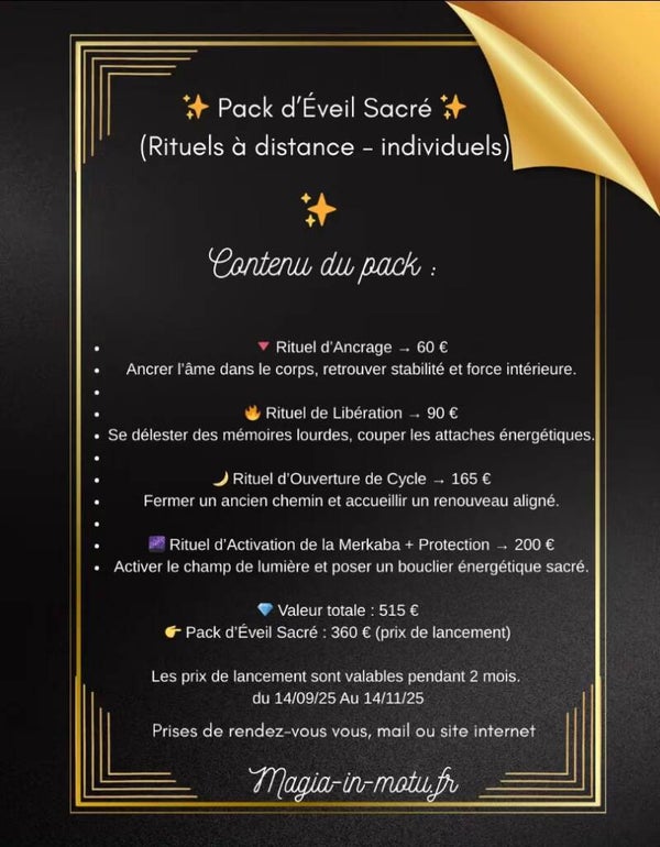 PACK RITUEL : EVEIL SACRE