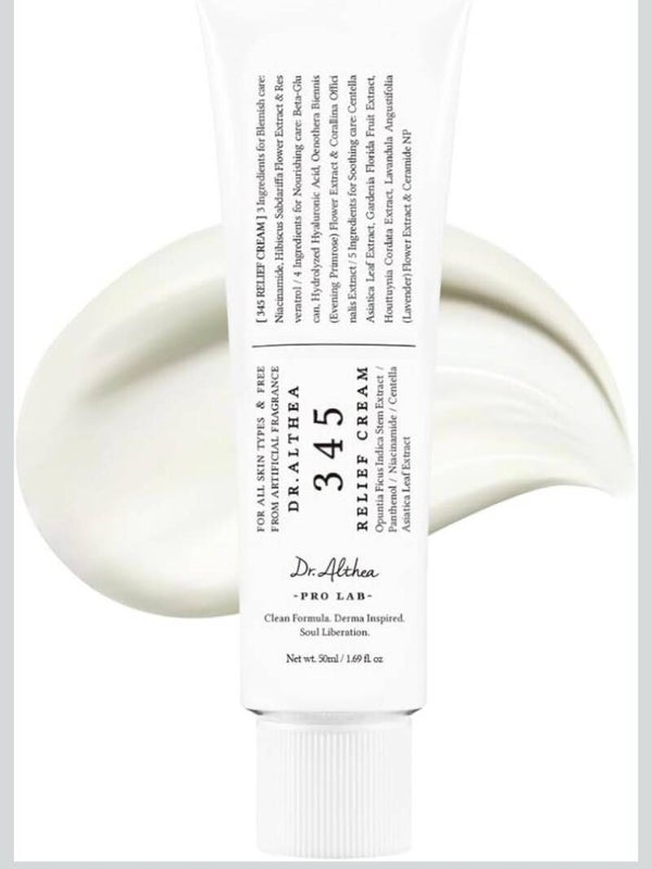 Dr.Althea 345 Relief Cream | Crema hidratante calmante con PDRN y niacinamida | Cuidado facial vegano coreano para todo tipo de piel