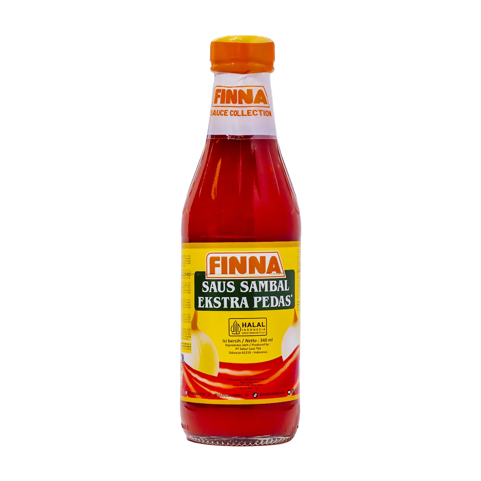 Finna Saus Sambal Ekstra Pedas (Indonesian Extra Spicy Hot Sauce), 340ml
