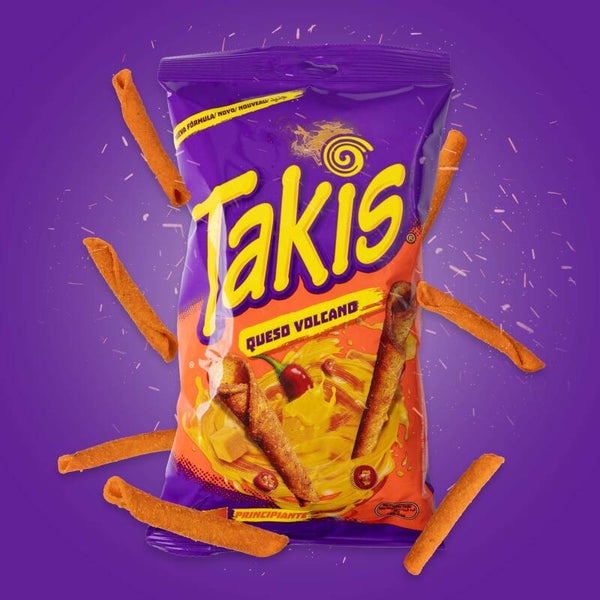 Takis Volcano Cheese and Chilli Flavour Fried Corn Snack, 100g