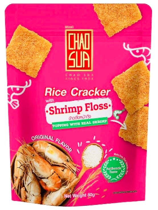 Chao Sua Rice Cracker Shrimp Floss Thai Snack, 50g
