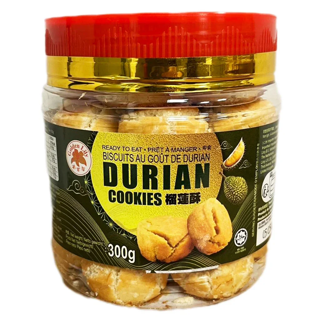 %Golden Lily Durian Cookies (Chinese Durian Koekjes), 300g
