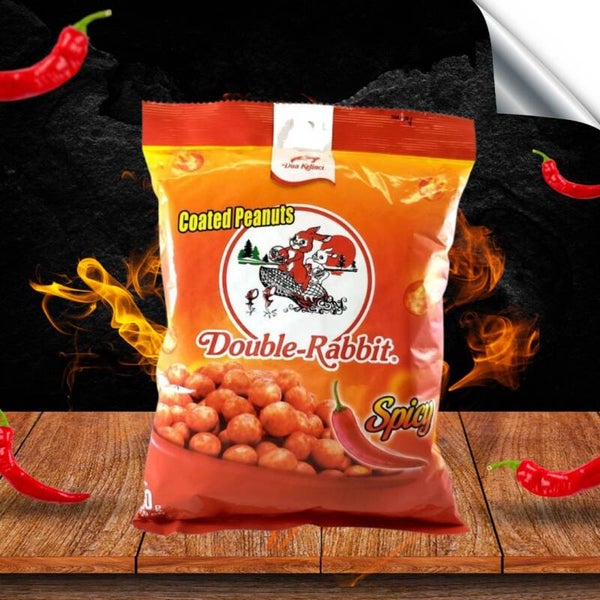 Dua Kelinci Coated Peanuts Double Rabbit Spicy (Pikante Indonesische Pinda’s), 150g