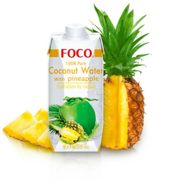 Foco Coconut Water with Pineapple, 500ml