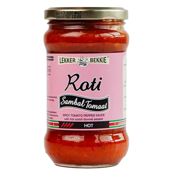 Lekker Bekkie Surinaamse Roti Sambal Tomaat, 290ml
