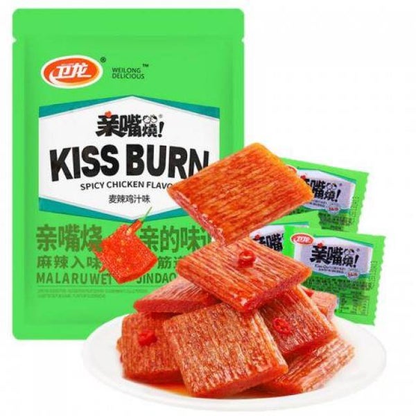 Weilong Kiss Burn Spicy Vegan Chicken Flavor Snack, 260g