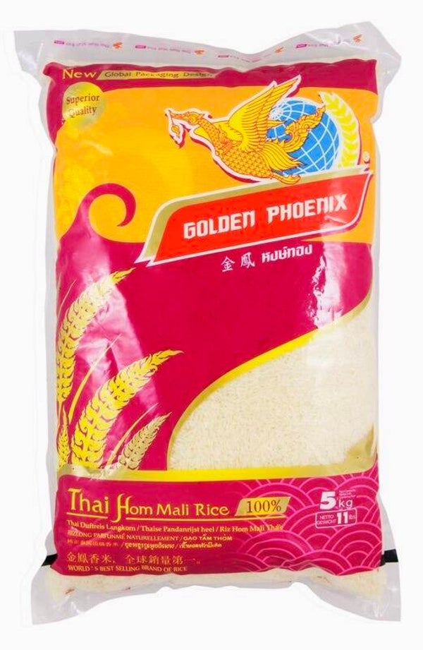 Golden Phoenix Superior Quality Thai Pandan Jasmine Rice (Jasmijn Rijst), 5kg