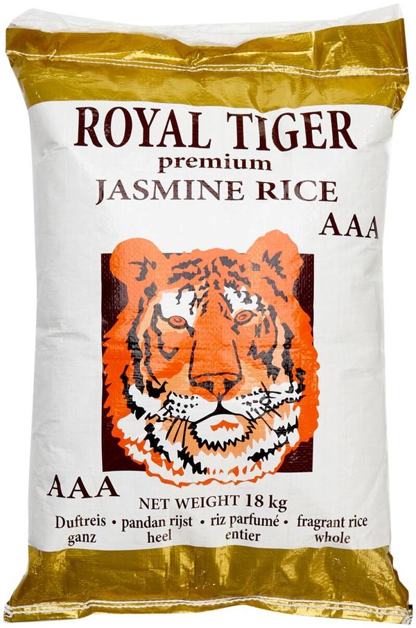 Royal Tiger Premium Quality Thai Jasmine Rice AAA (Thaise Jasmijn Rijst), 18kg