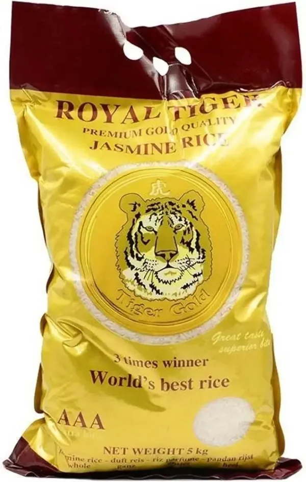 Royal Tiger Premium Gold Quality Thai Jasmine Rice AAA (Thaise Jasmijn Rijst), 5kg