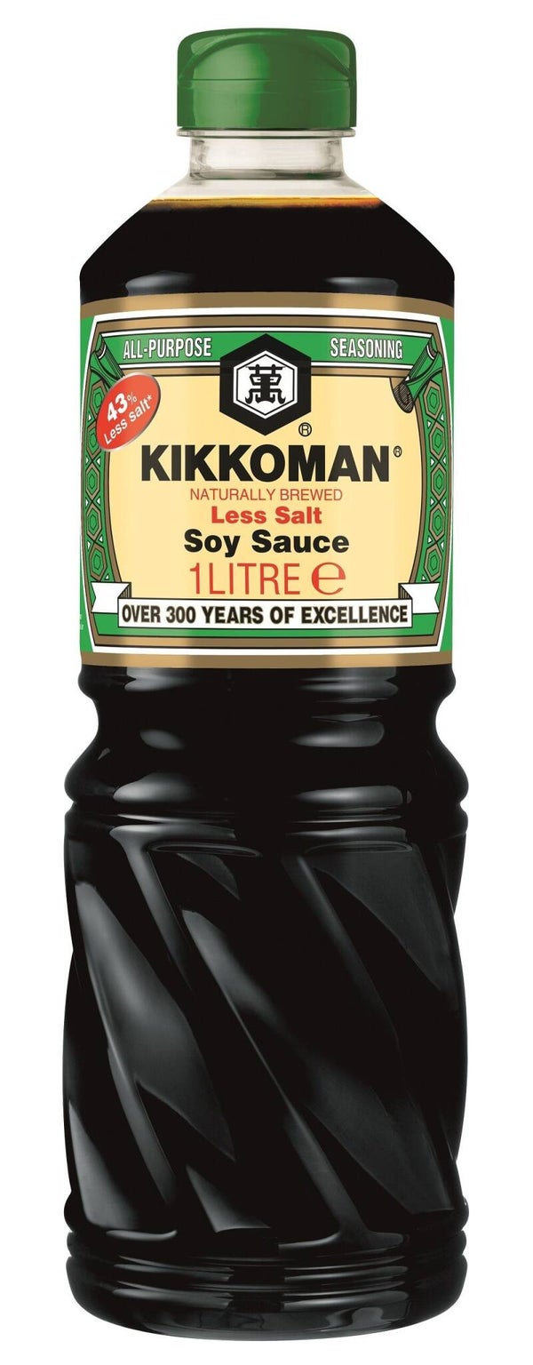 Kikkoman Japanese Soy Sauce Less Salt (Sojasaus Minder Zout), 1l