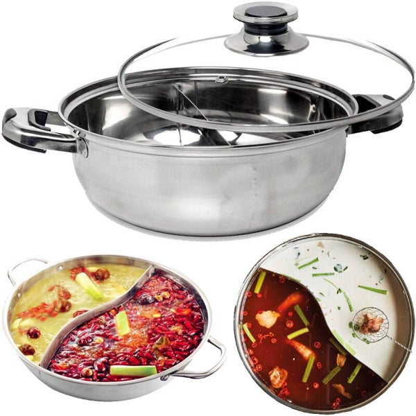 Remo Hot Pot with 2 Compartments (2 Vaks Fonduepan), 26cm