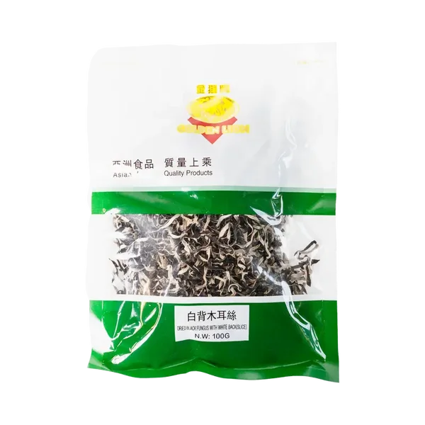 Golden Lion Dried Black Fungus Slice (Zwarte Oesterzwam Strips), 100g
