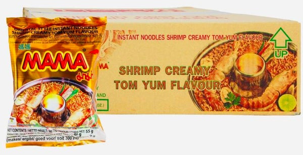 Mama Instant Noodles Shrimp Creamy Tom Yum Flavour, 30x 55g