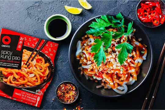 Obento Spicy Kung Pao Udon Noodle Bowl, 240g