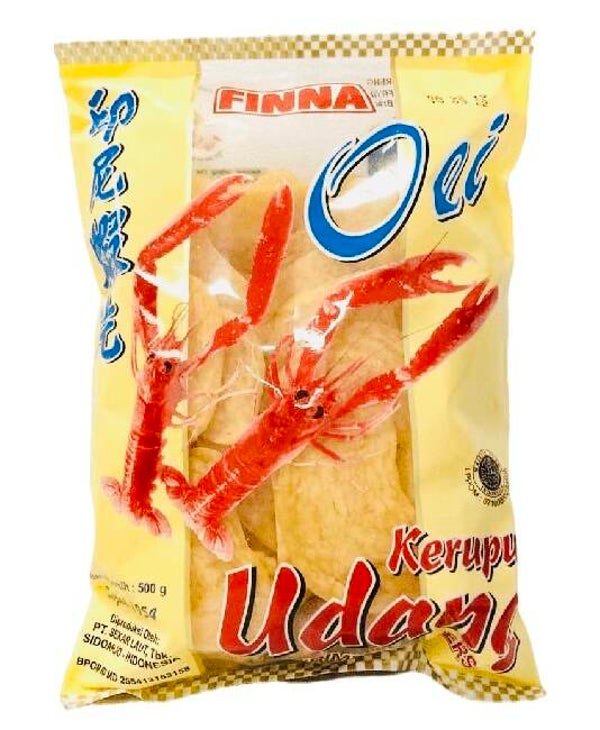Finna Kerupuk Udang Oei (Ongebakken Garnalen Kroepoek), 500g