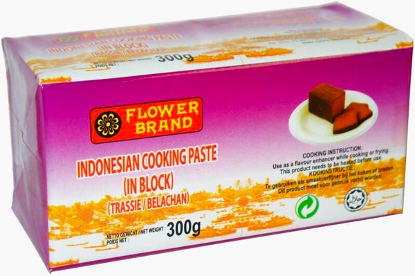 Flower Brand Trassi Bakar Paste (Indonesische Trassie Pasta), 250g
