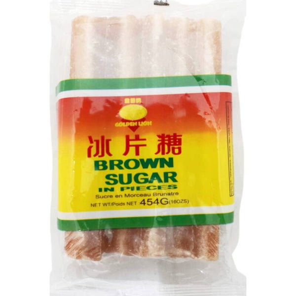Golden Lion Brown Sugar in pieces (Chinese Bruine Suiker in stukken), 454g