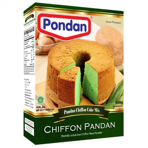 Pondan Chiffon Pandan Cake Mix (Indonesische Pandan Cake Mix), 400g