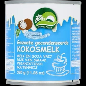 Nature’s Charm Sweet Condensed Coconut Milk (Gezoete Gecondenseerde Kokosmelk), 320g
