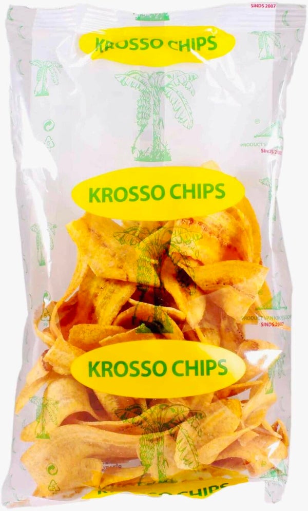 Krosso Salted Plantain Chips (Bananen Chips Gezouten), 150g