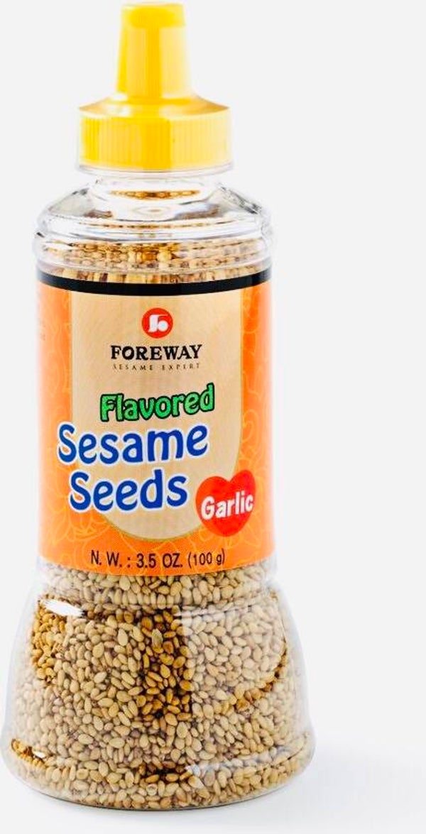 Foreway Flavored Sesame Seeds Garlic (Geroosterd Sesam Zaad Knoflook) ,100g