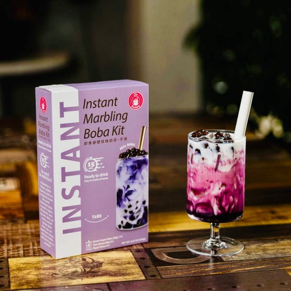 O’s Bubble Instant Marbling Boba Kit Taro (Bubble Thee Set Paarse Taro) ,4x60g (2x30g)