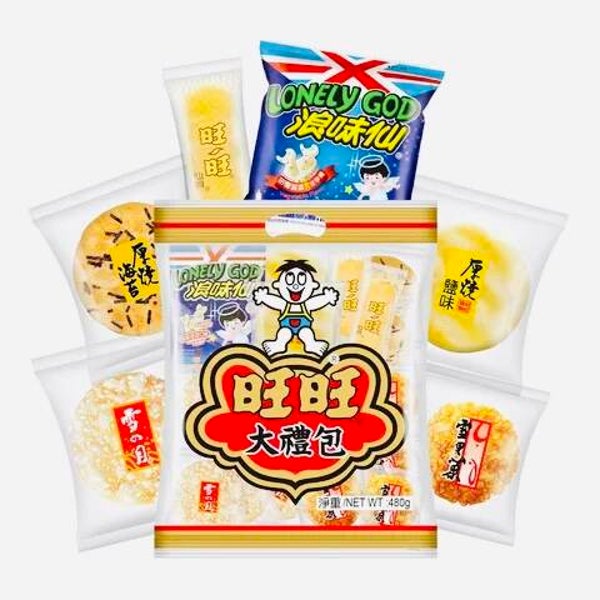 % Want Want Chinese Crackers Gift Bag, 480g