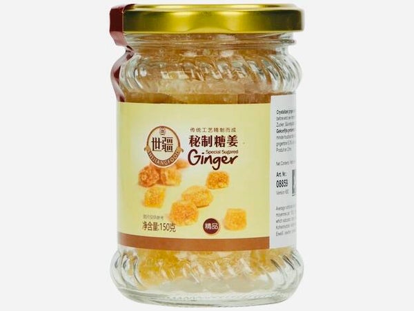 %Shijiangfood Special Sugared Ginger (Gemberstukjes Gekonfijt), 150g
