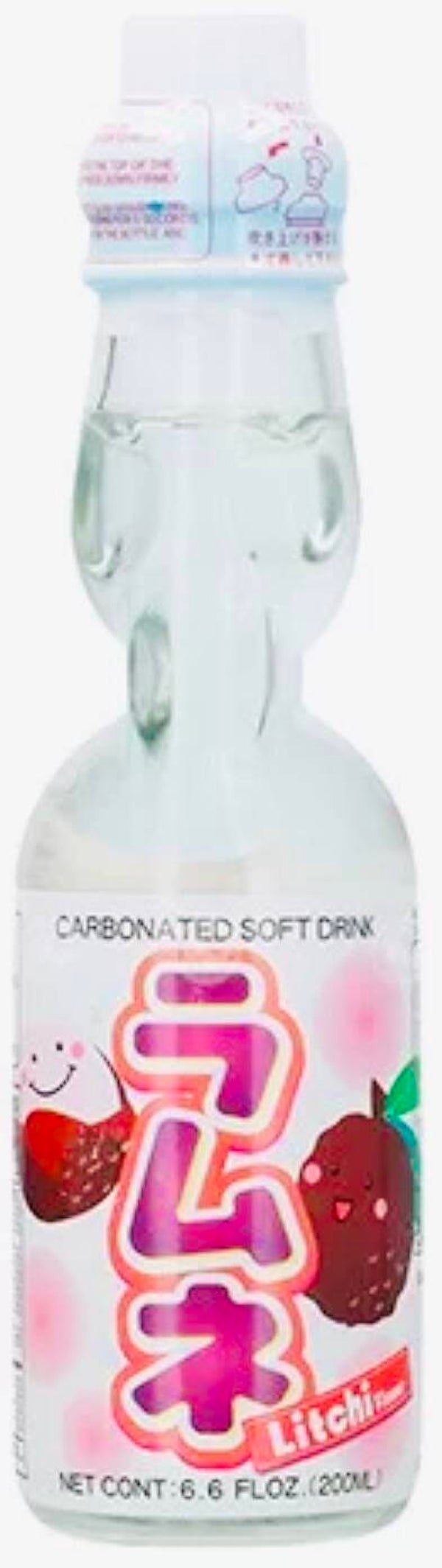 %Hatakosen Ramune Litchi Pop Soda Lychee (incl. €0,25 statiegeld), 200ml