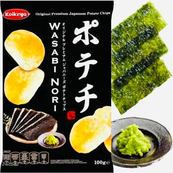 Koikeya Wasabi Nori Chips, 100g