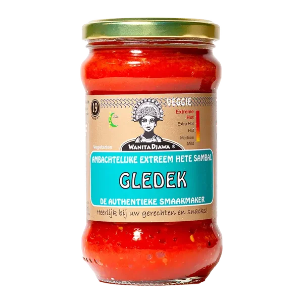 Wanita Djawa Ambachtelijke Extreem Hete Sambal Gledek ,290ml