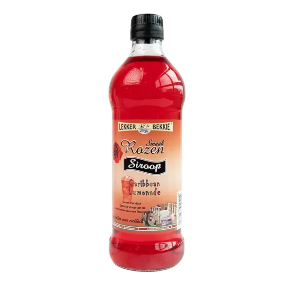 Lekker Bekkie Rozen Siroop Caribbean Lemonade, 500ml