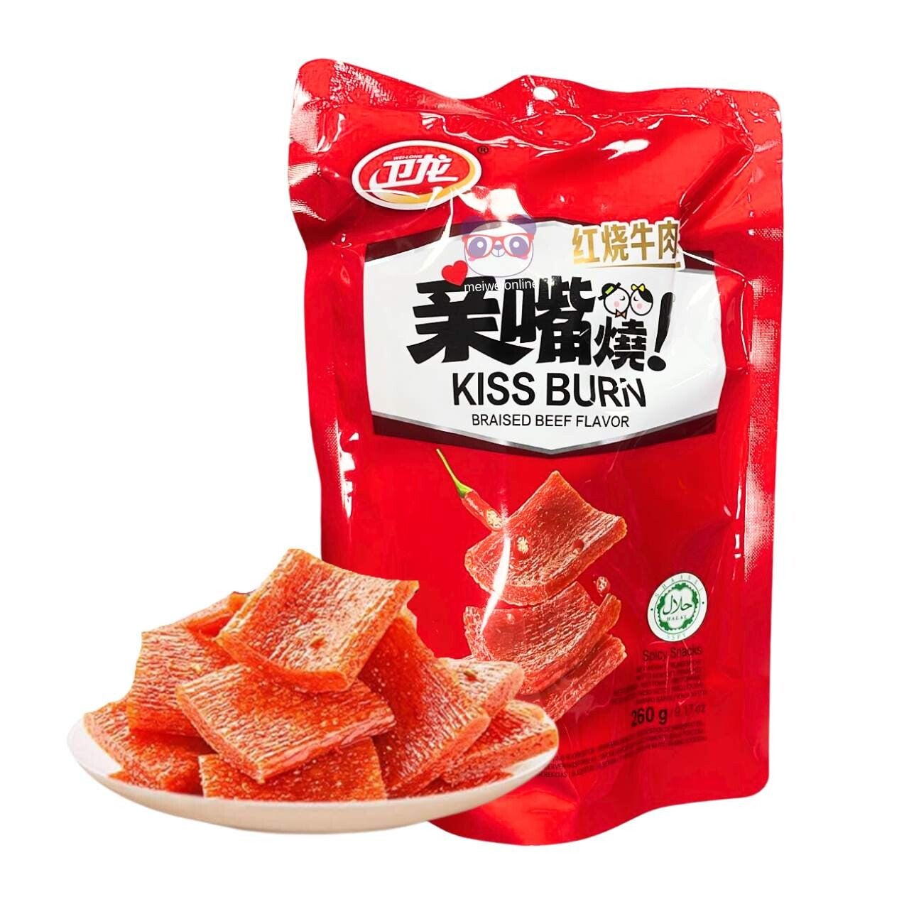 Weilong Kiss Burn Spicy Vegan Snack, 260g