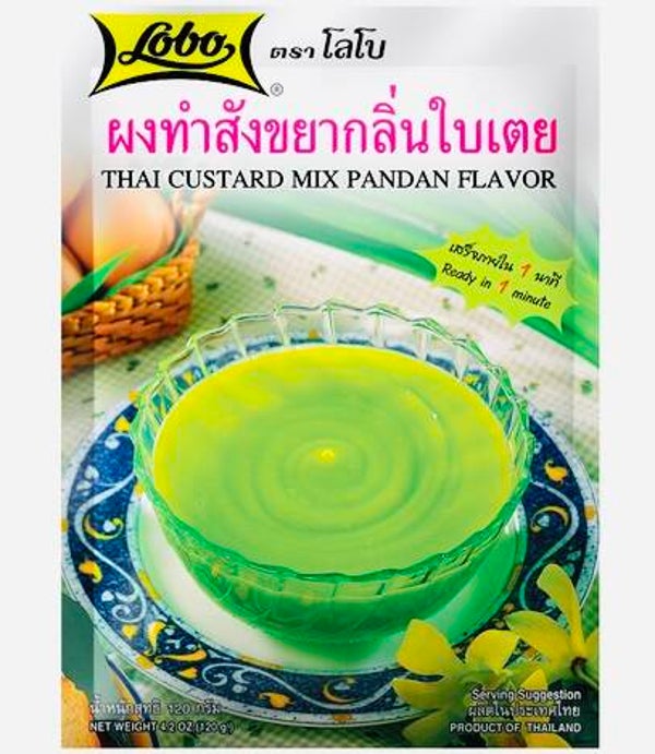 Lobo Thai Custard Mix Pandan Flavour, 120g