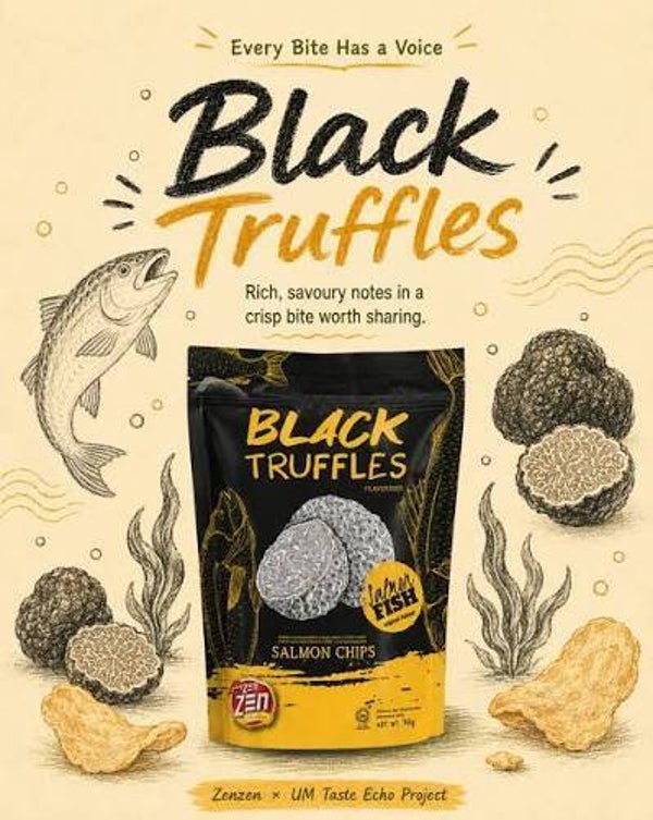 Zen Zen Black Truffles Salmon Chips, 70g