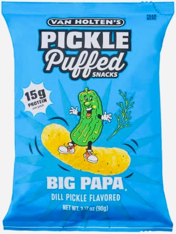 Van Holten’s Pickle Puffed Protein Snacks Big Papa