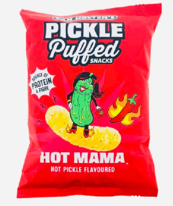 Van Holten’s Pickle Puffed Protein Snacks Hot Mama