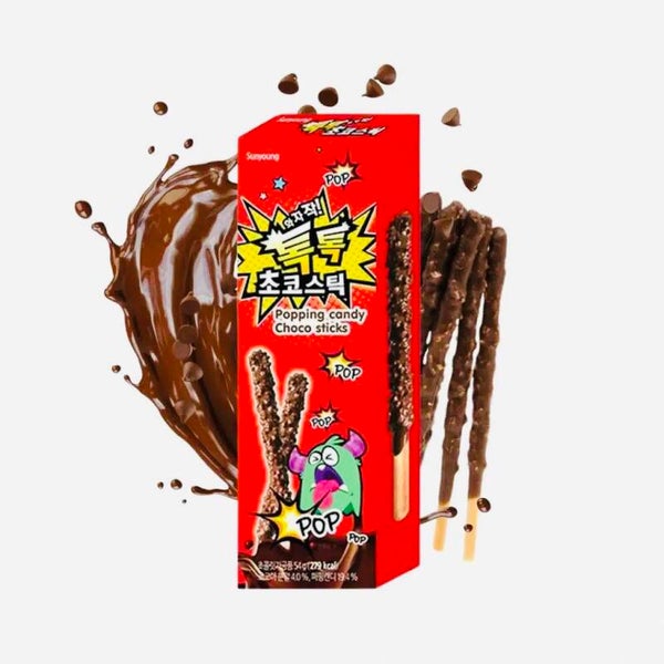 Sunyoung Korean Popping Candy Choco Sticks, 54g