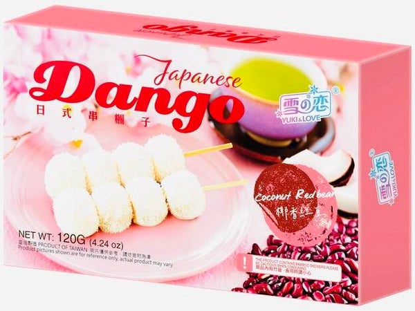 Yuki&Love Japanese Dango Coconut Red Bean, 2x60g