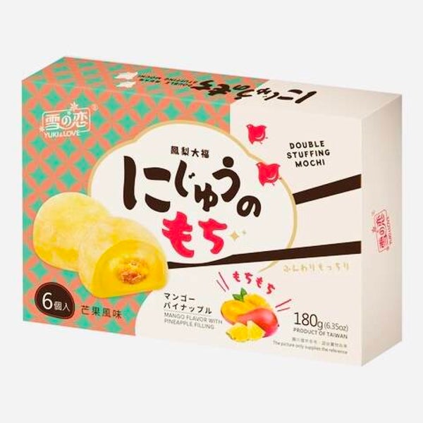 Yuki&Love Double Stuffing Mochi Mango & Pineapple, 180g