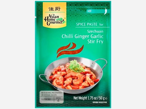 Asian Home Gourmet Szechuan Chilli Ginger Garlic Stir Fry ,50g