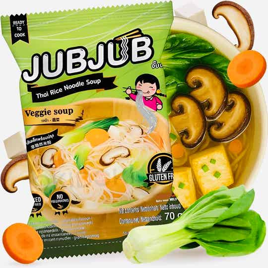 %Jubjub Thai Rice Noodle Soup Veggie Soup, 70g