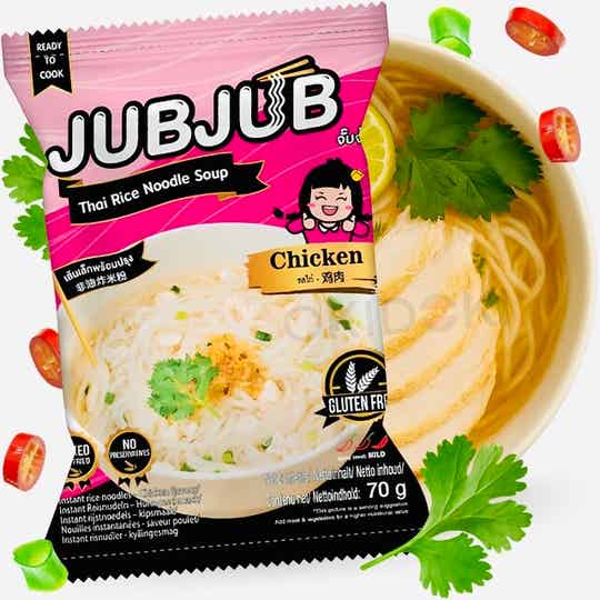 % Jubjub Thai Rice Noodle Soup Chicken, 70g