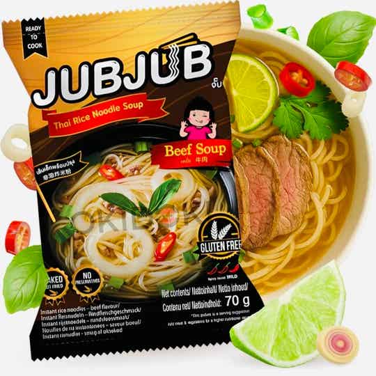 %Jubjub Thai Rice Noodle Soup Beef Soup, 70g
