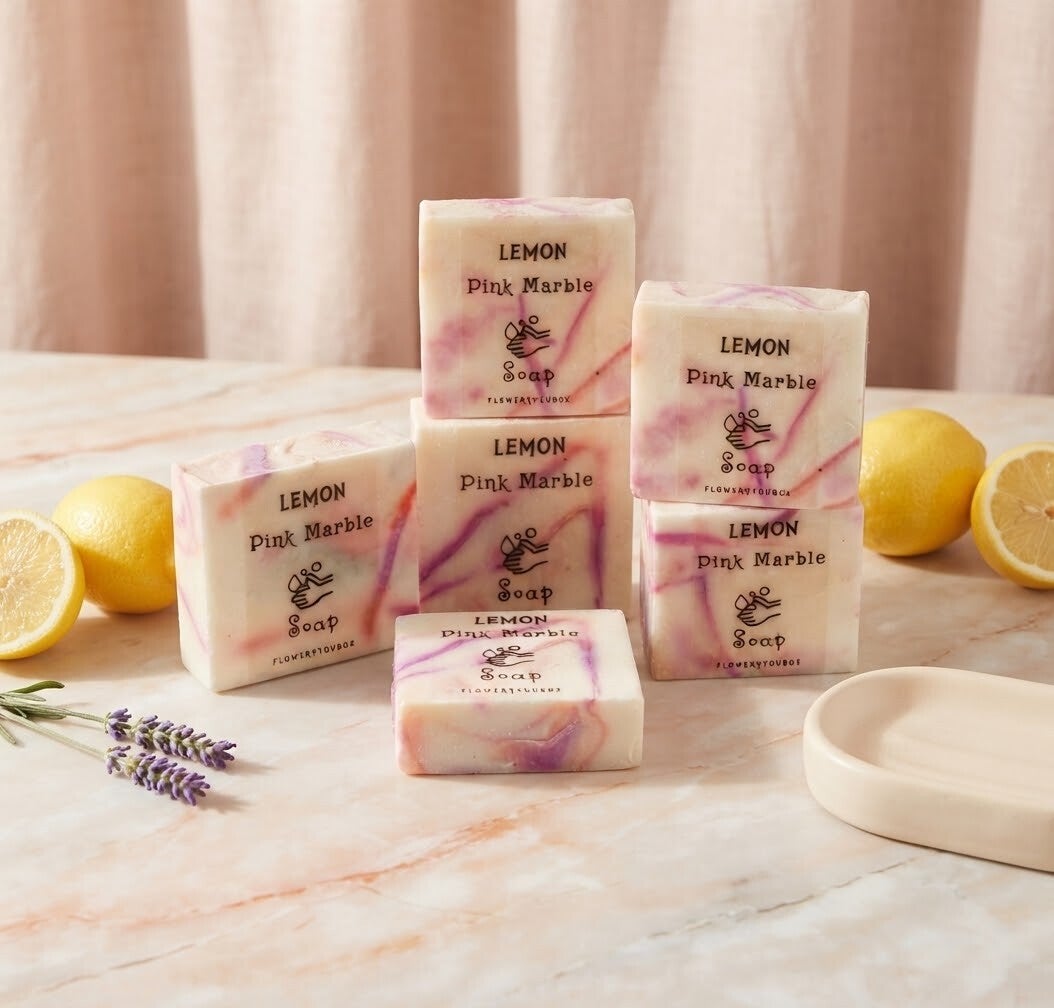 Pink Marble Lemon Soap