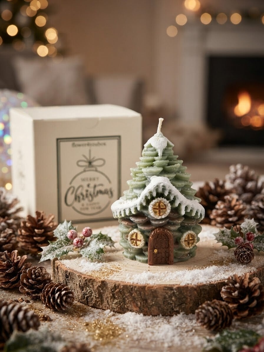 Low Christmas Treehouse Candle