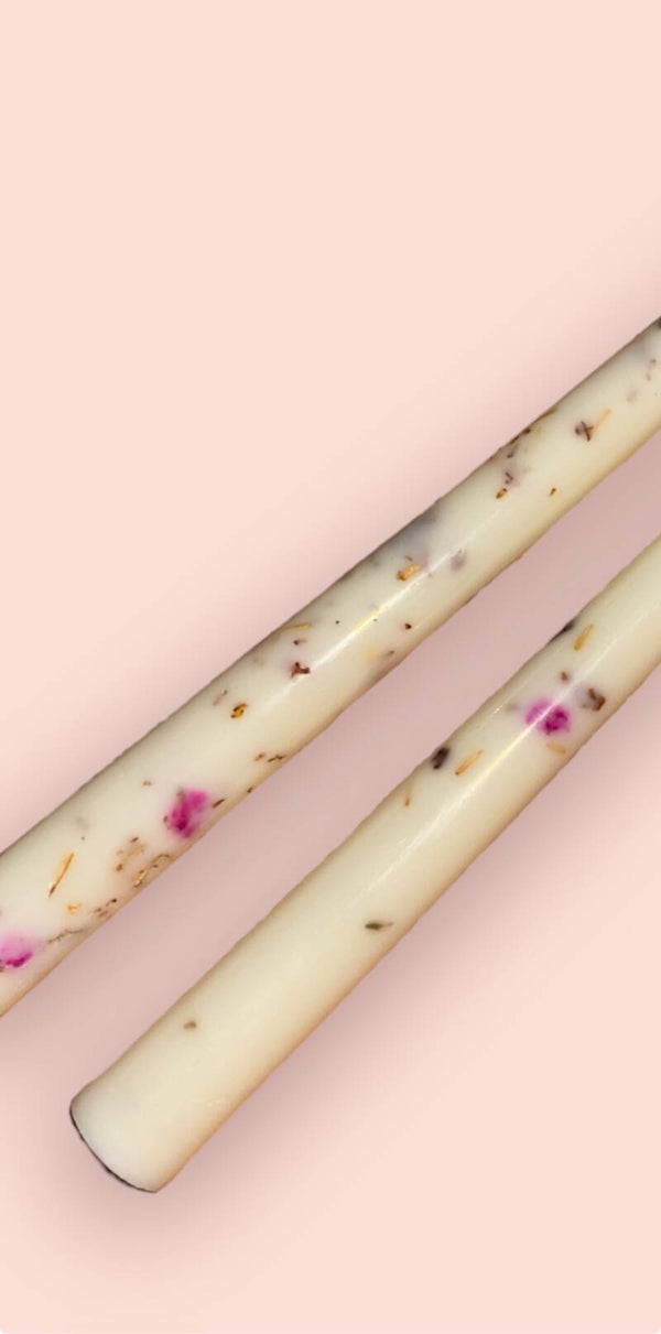 Diner kaars droogbloemen light