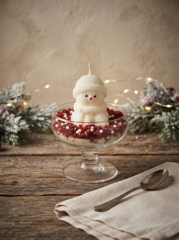 Snowman Cocktail Candle