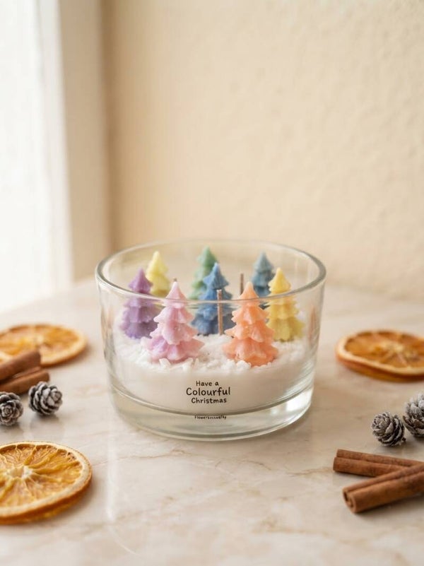 Colourful Christmas Candle